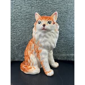 1950s Nippon Japan Porcelain Orange Cat Figurine